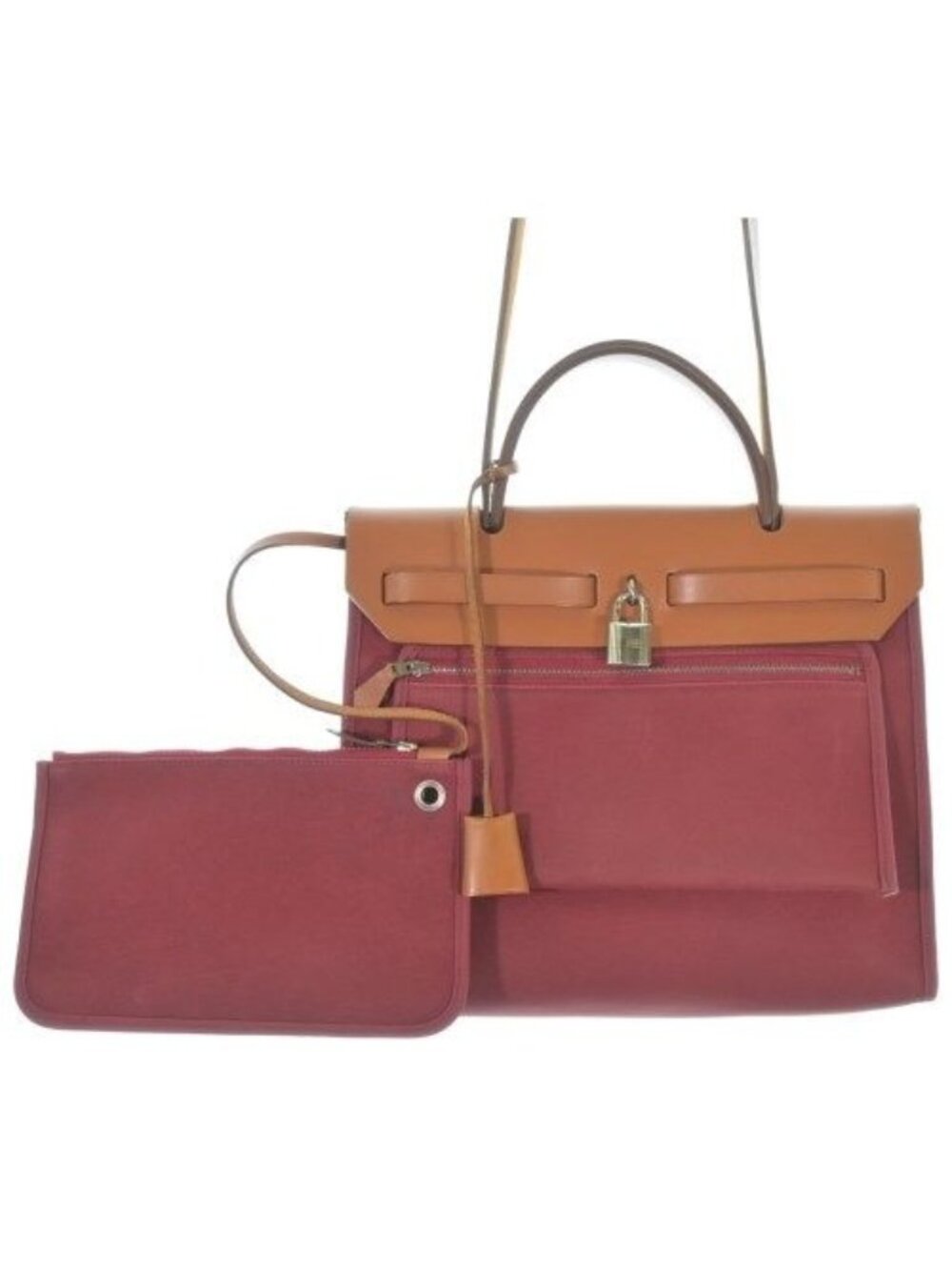 Hermes Herbag Zip PM (2015) Handbag Red